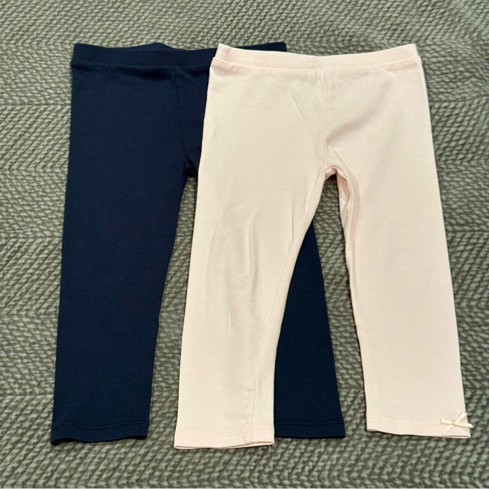 Jacadi Navy and Pink Kids Leggings